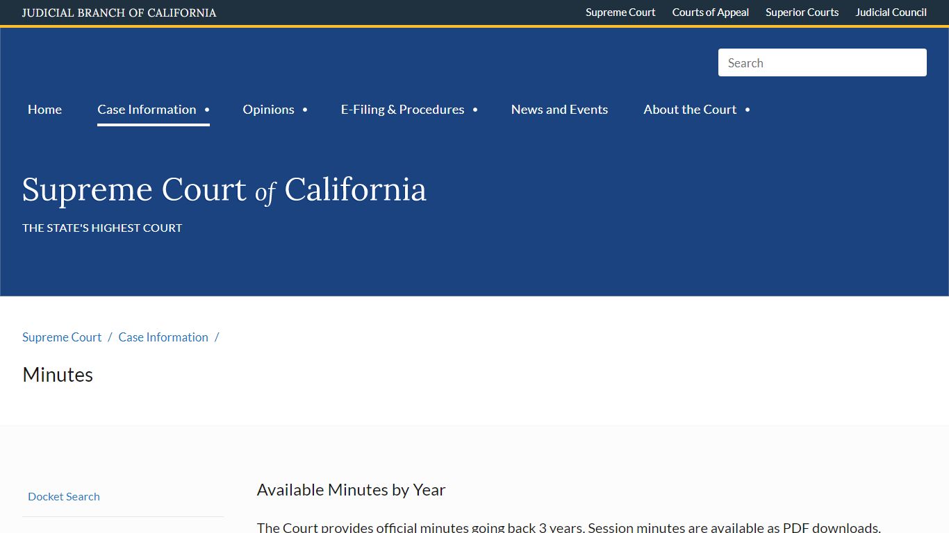 Minutes - supreme_court - California